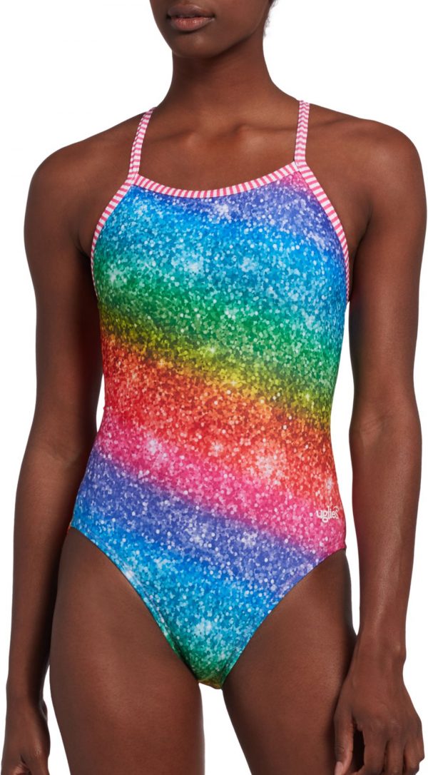 Dolfin Ladies V-2 back print-Over the Rainbow